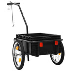 NNEVL Bike Cargo Trailer/Hand Wagon 155x60x83 cm Steel Black-1
