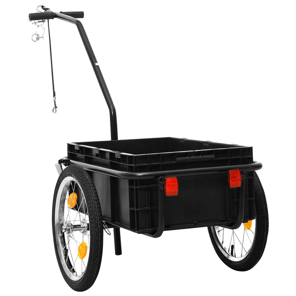 NNEVL Bike Cargo Trailer/Hand Wagon 155x60x83 cm Steel Black-1