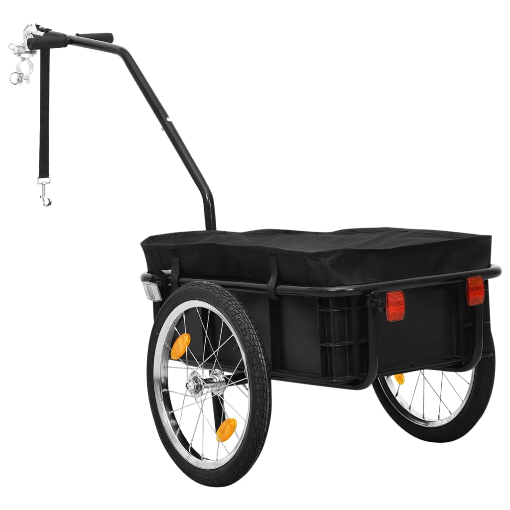 NNEVL Bike Cargo Trailer/Hand Wagon 155x60x83 cm Steel Black-2