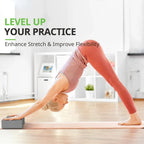 NNETM Set of 2 Premium Odor-Resistant Foam Yoga Blocks (Grey)-3