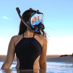 Full Face Snorkel Mask Set with Flippers-1