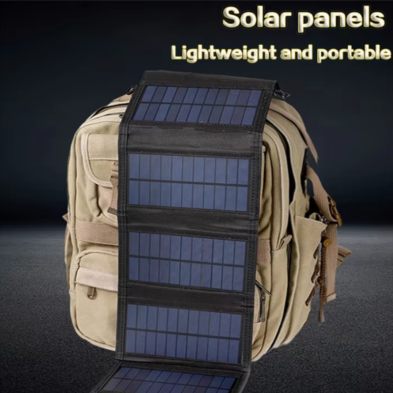 NNEOBA Foldable Solar Panel Charger with 20W/h Portable USB-3